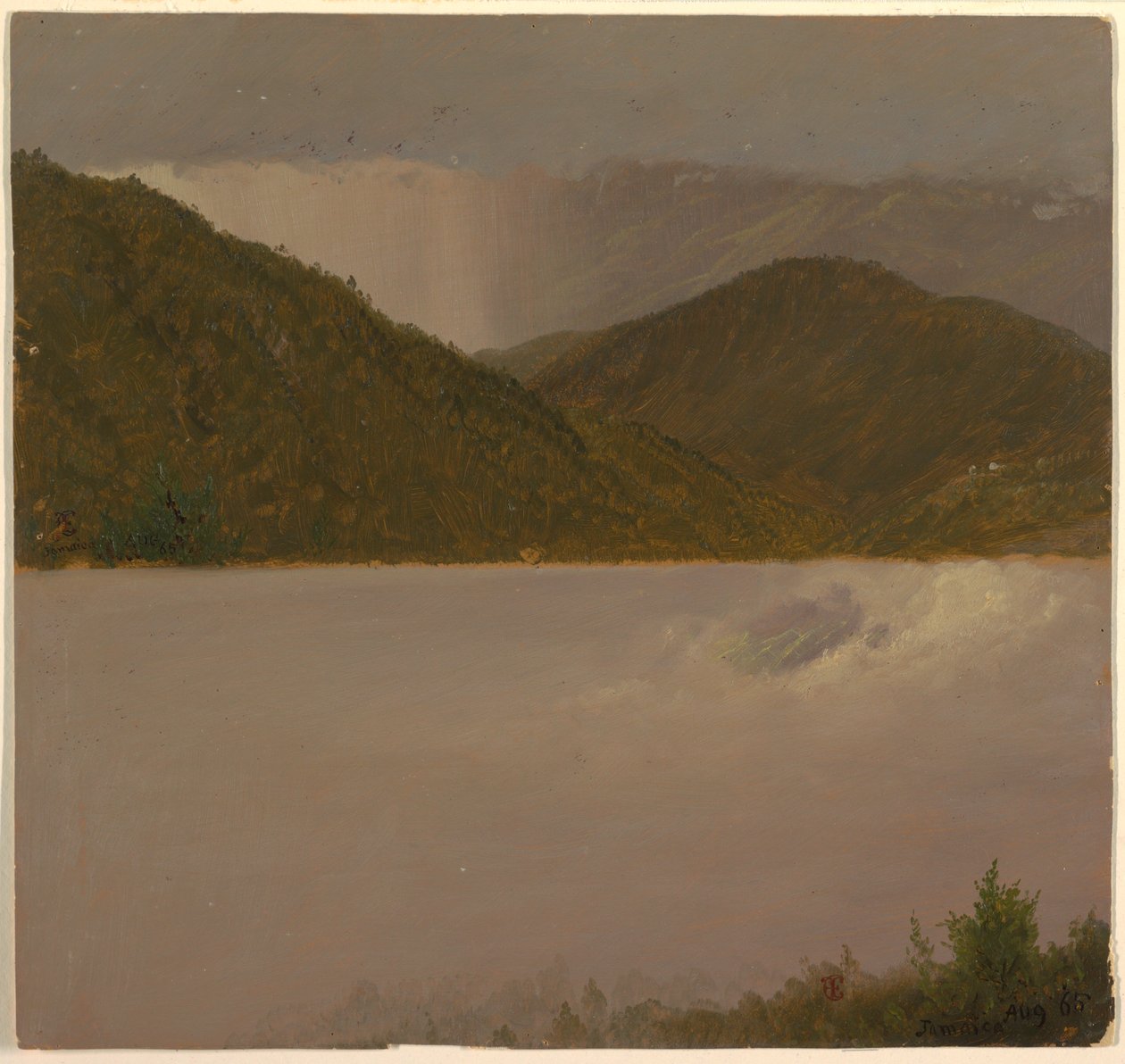 Disegno, Due studi di nuvole e cime, agosto 1865 da Frederic Edwin Church