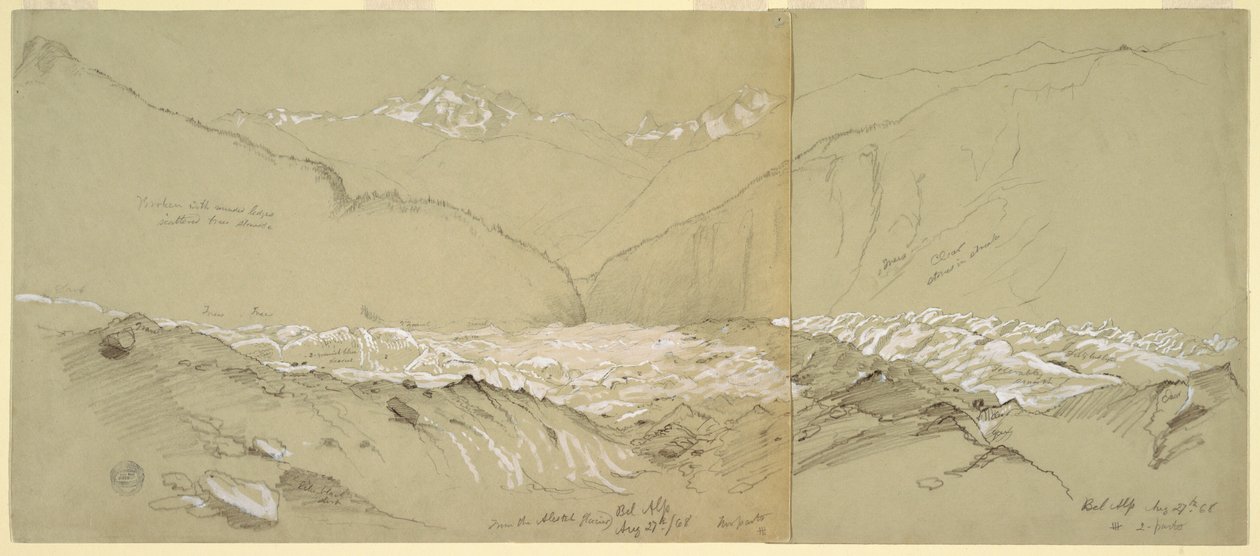 Disegno, ghiacciaio superiore dell