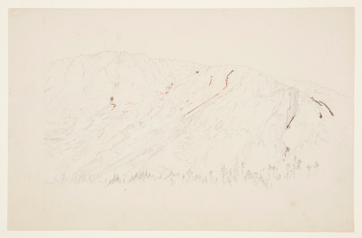 Disegno, parte superiore del Grande Bacino, Monte Katahdin, settembre 1877 da Frederic Edwin Church
