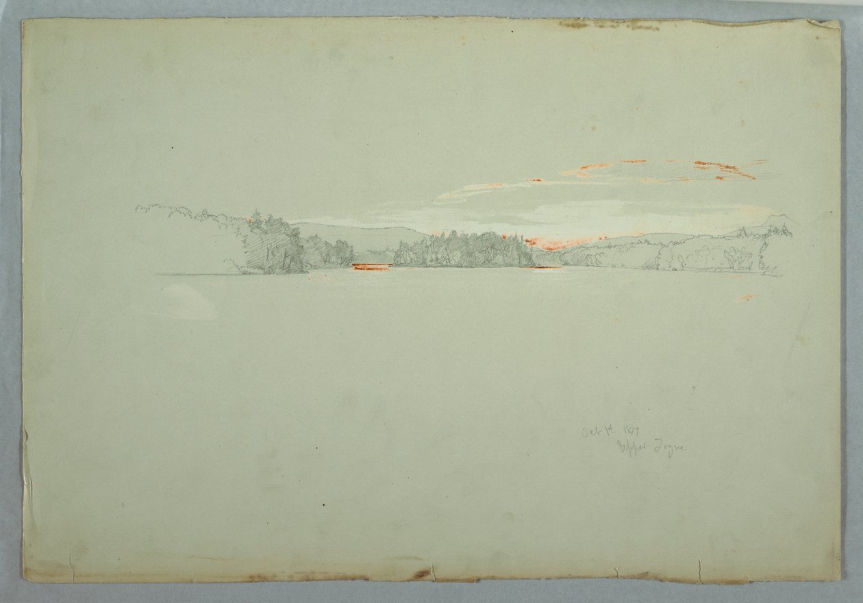 Disegno, Lago Tongue superiore, 1 ottobre 1879 da Frederic Edwin Church