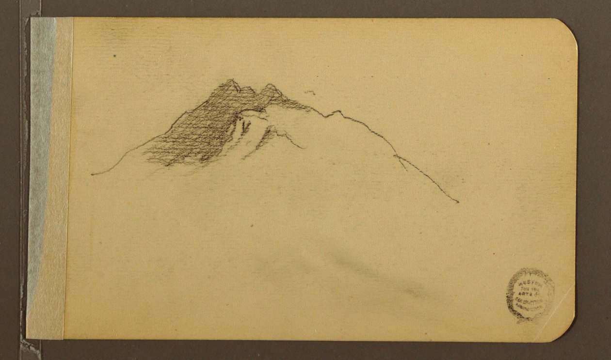 Disegno, valle; verso: picco di montagna, 1889 da Frederic Edwin Church
