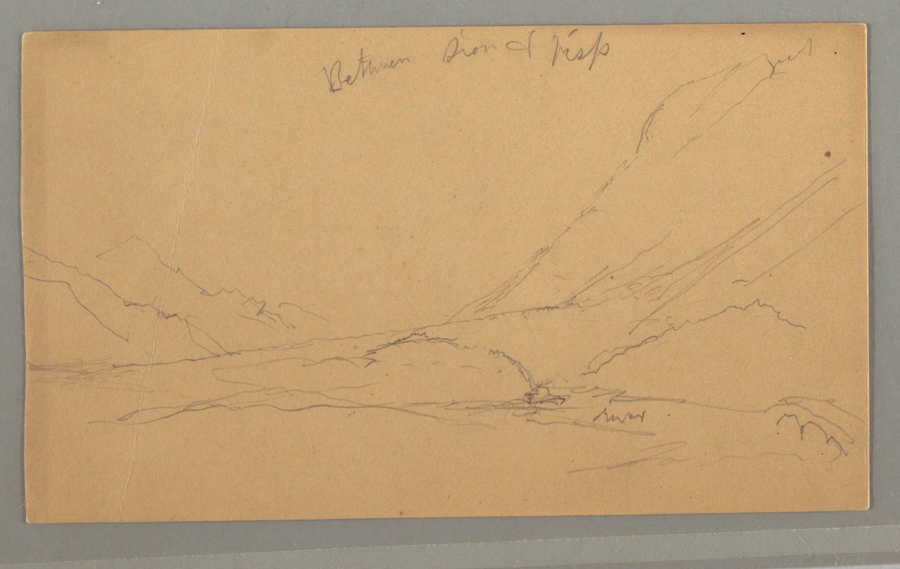 Disegno, Valle di Vallais, forse 1868 da Frederic Edwin Church