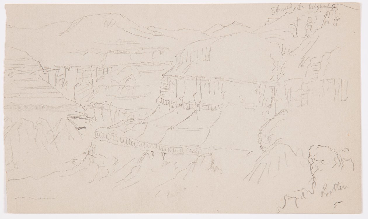 Disegno, Valle di El Yemen, 20 febbraio 1868 da Frederic Edwin Church