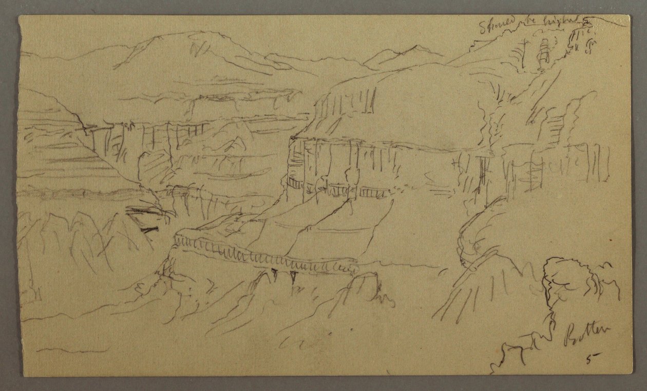 Disegno, Valle di El Yemen, 20 febbraio 1868 da Frederic Edwin Church