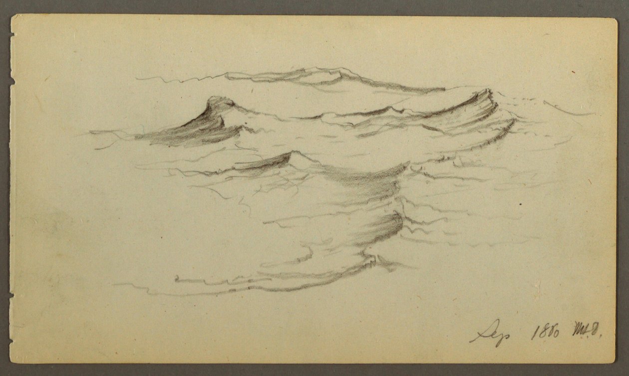 Disegno, Onde, 1860 da Frederic Edwin Church