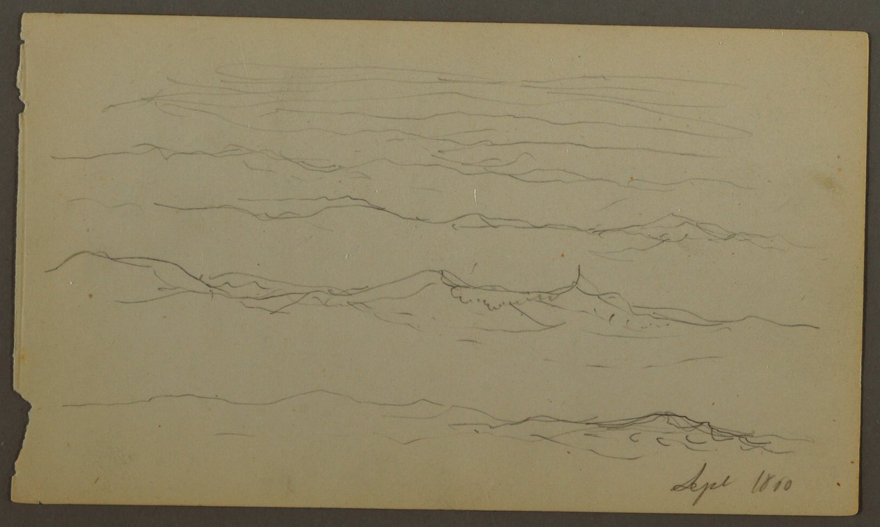 Disegno, Onde, 1860 da Frederic Edwin Church