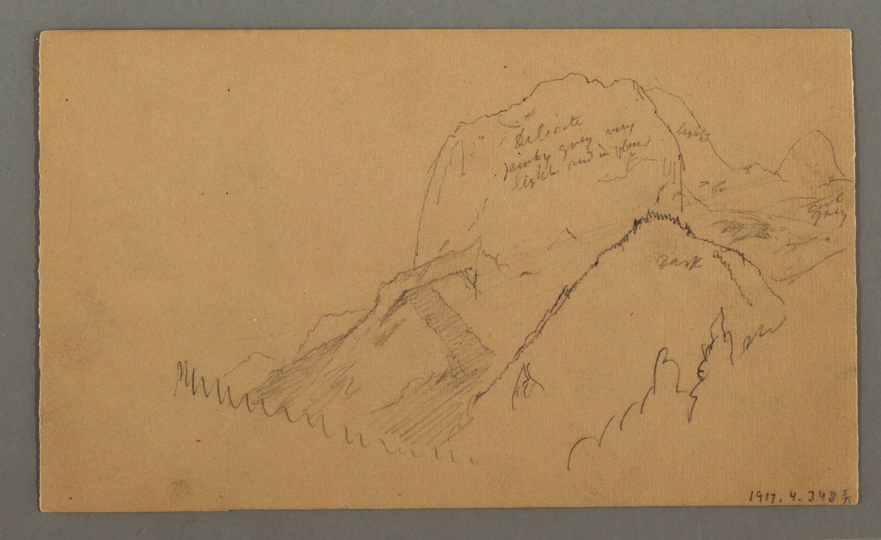 Disegno, Cime boscose, 27 luglio 1868 da Frederic Edwin Church