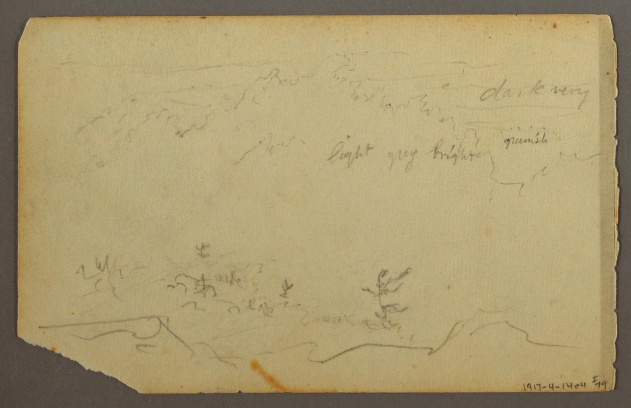 Disegno, Paesaggio boschivo, 1844 da Frederic Edwin Church