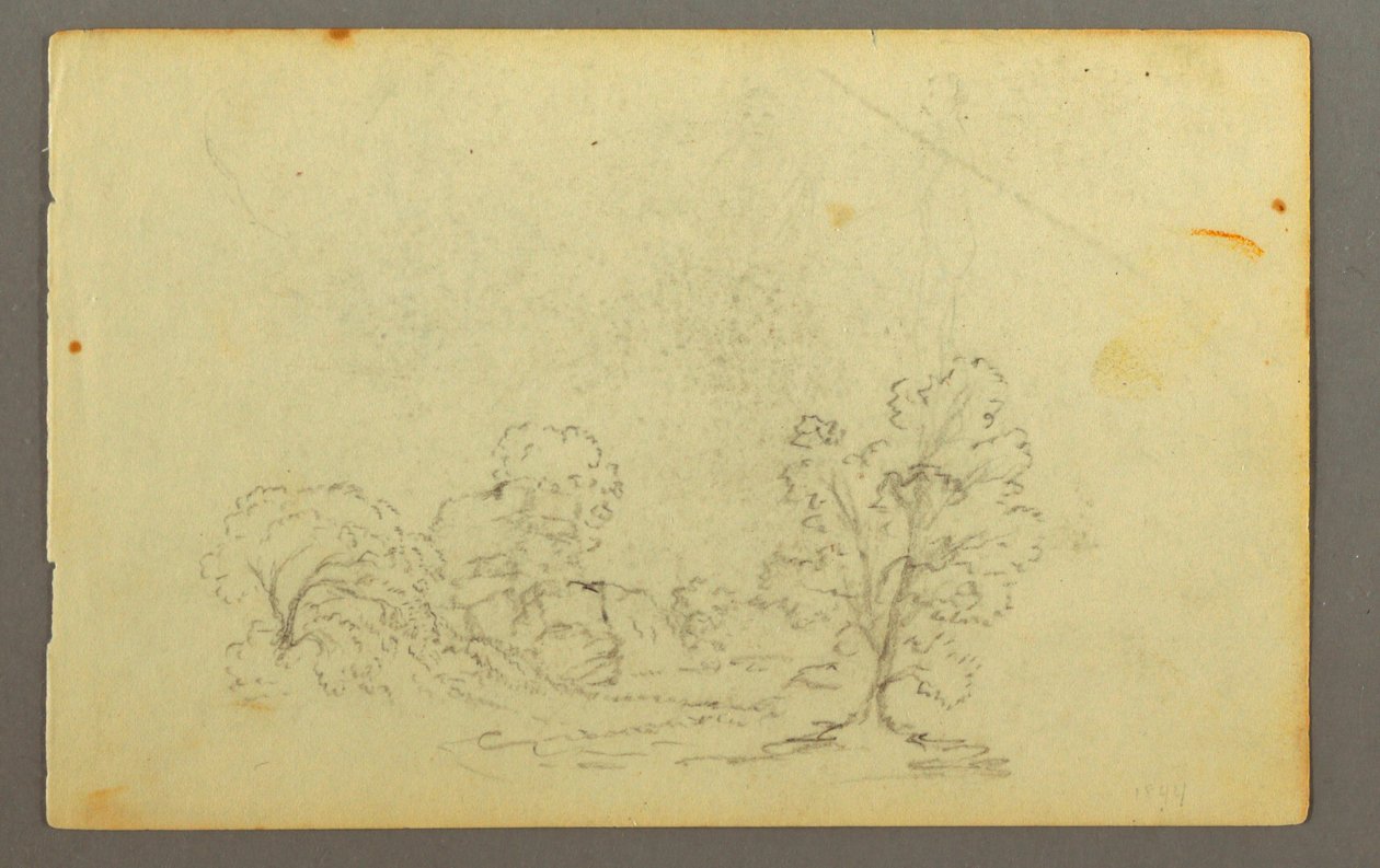 Disegno, Paesaggio boschivo, forse 1845 da Frederic Edwin Church