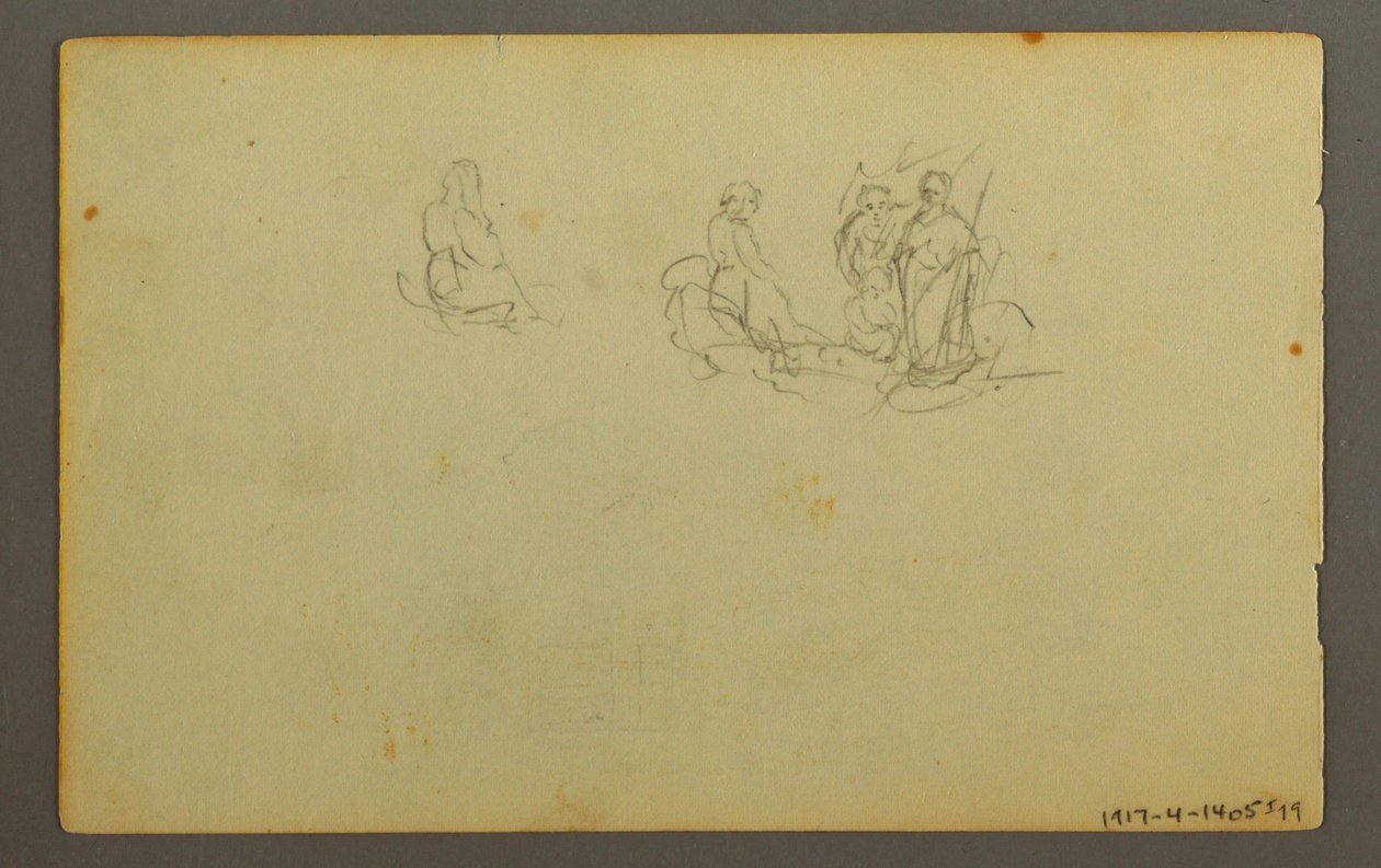 Disegno, Paesaggio boschivo, forse 1845 da Frederic Edwin Church