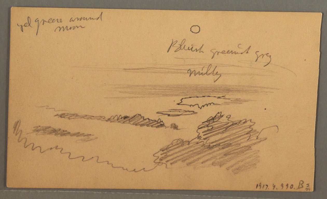 Disegno, Valle boscosa, ottobre 1873 da Frederic Edwin Church