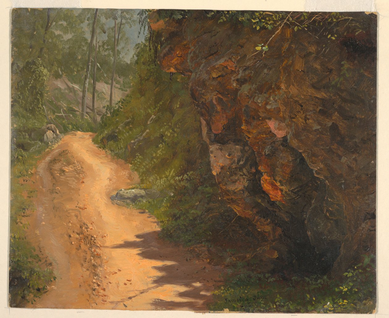 Disegno, Sentiero del bosco, Giamaica, giugno 1865 da Frederic Edwin Church