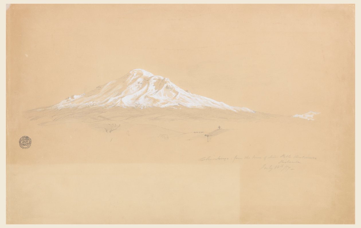 Monte Chimborazo dalla Casa di Senior Pablo Bustamante, Riobamba, Ecuador da Frederic Edwin Church