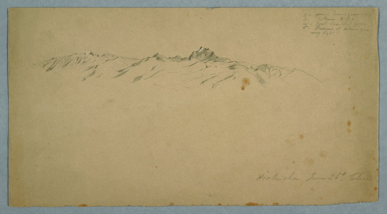 Monte Pichincha da Chillo, Ecuador da Frederic Edwin Church