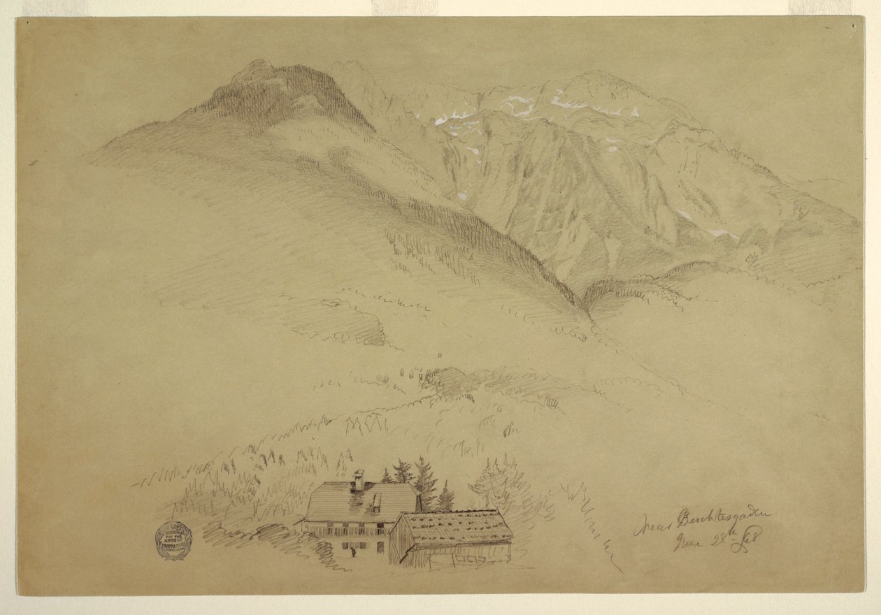 Monti Goell e Brett vicino a Berchtesgaden, Baviera da Frederic Edwin Church