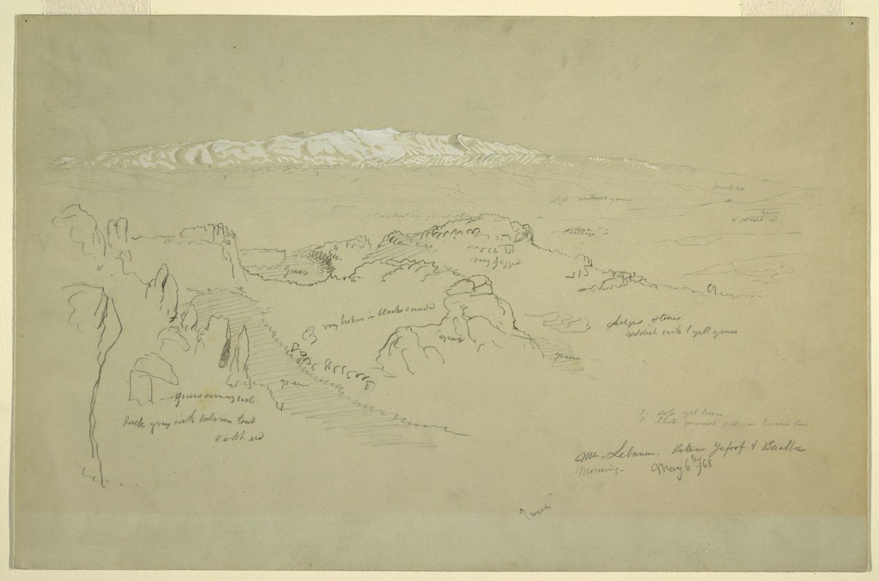 Monte Libano tra Yafoof e Baalbek da Frederic Edwin Church