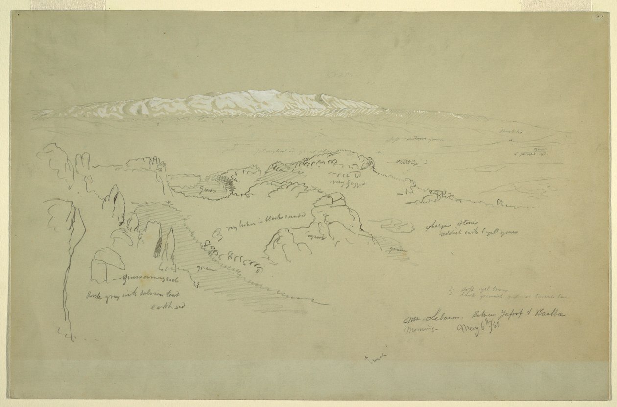 Monte Libano tra Yafoof e Baalbek da Frederic Edwin Church