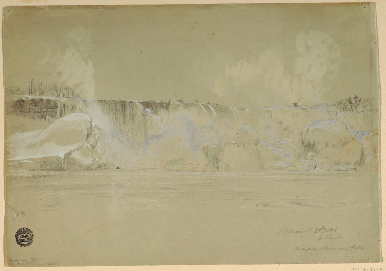 Cascate del Niagara nella neve, da nord-ovest da Frederic Edwin Church