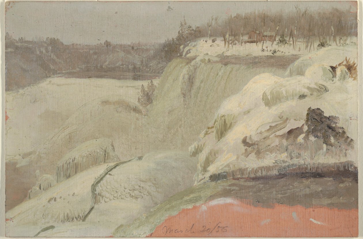 Cascate del Niagara nella neve, viste da Goat Island da Frederic Edwin Church
