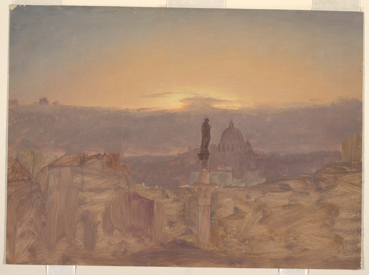 Basilica di San Pietro dal Pincio, Roma da Frederic Edwin Church