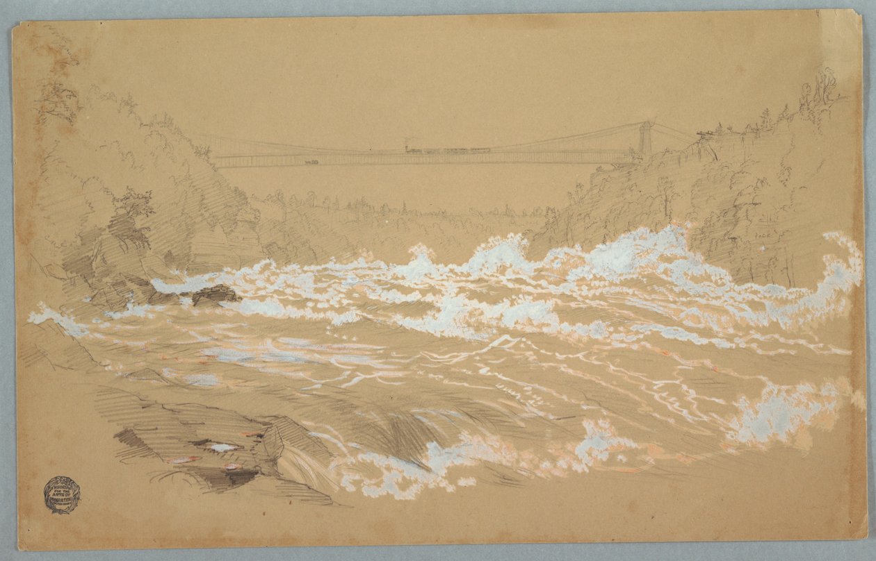La gola, Niagara, verso il ponte sospeso da Frederic Edwin Church