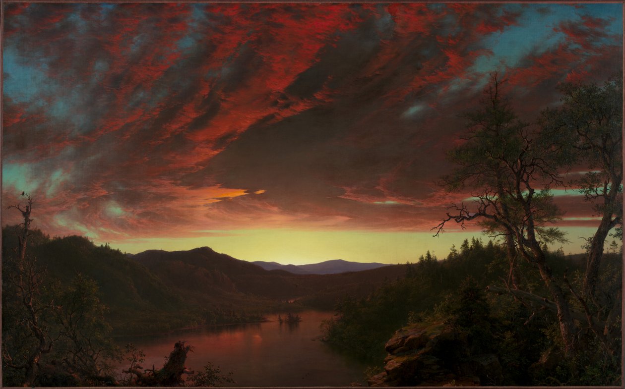 Crepuscolo nella natura selvaggia da Frederic Edwin Church