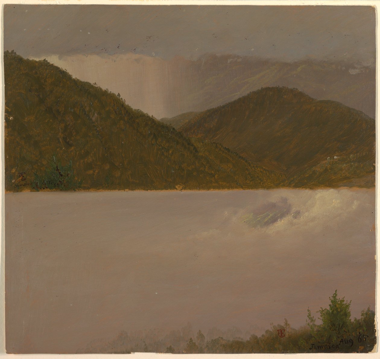 Due Studi di Nuvole e Cime di Montagne, Giamaica da Frederic Edwin Church