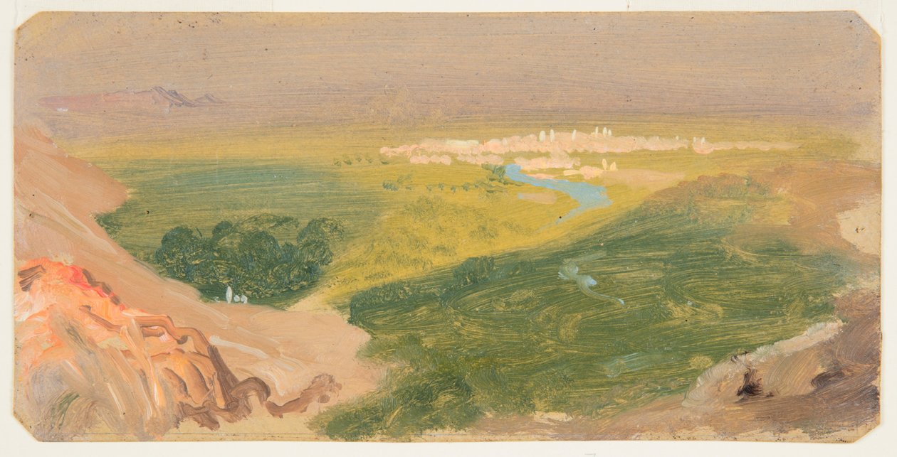 Vista verso Damasco, Siria da Frederic Edwin Church