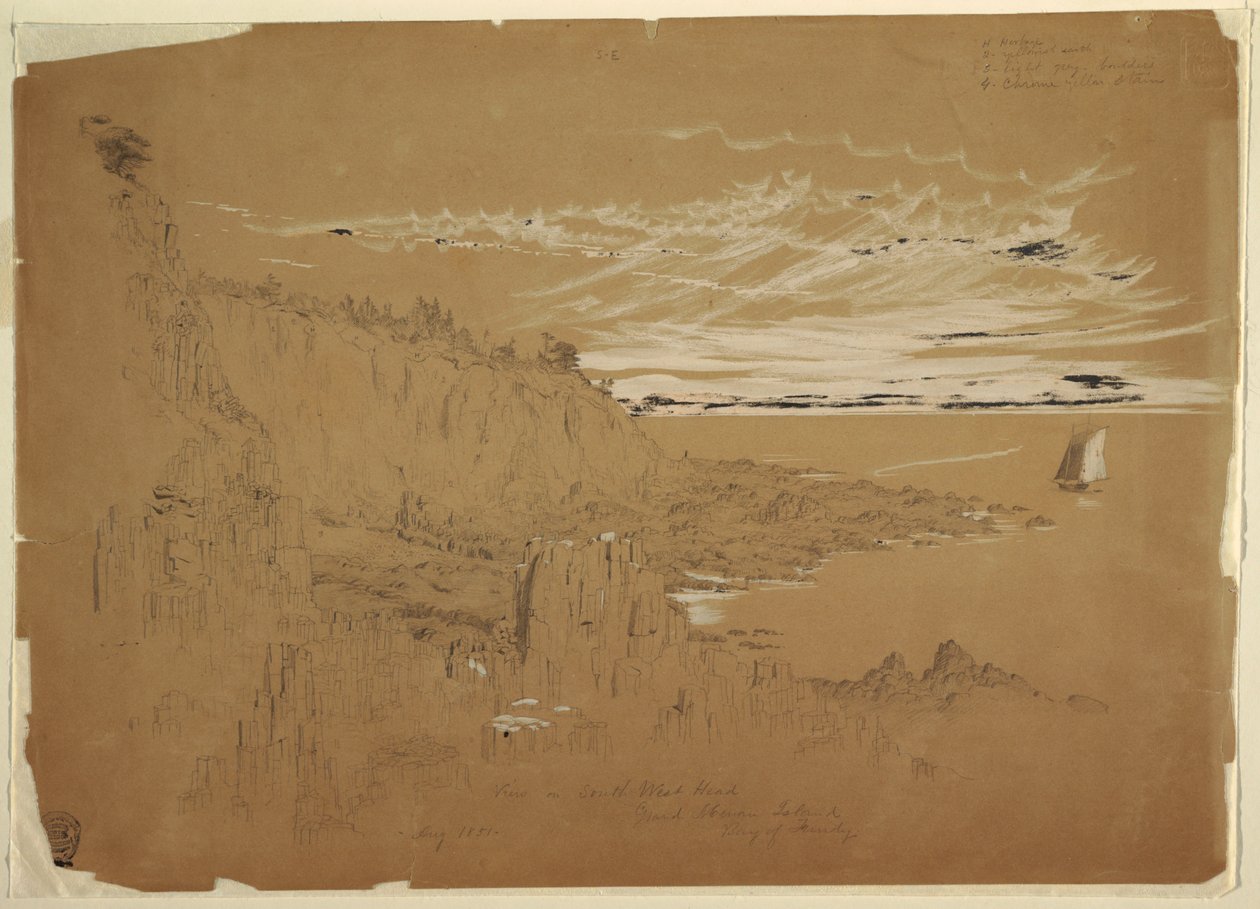 Vista su South West Head, Grand Manan Island, Bay of Fundy, Canada da Frederic Edwin Church