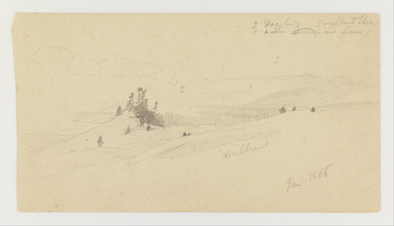 Collina boscosa, valle collinare, sole da Frederic Edwin Church