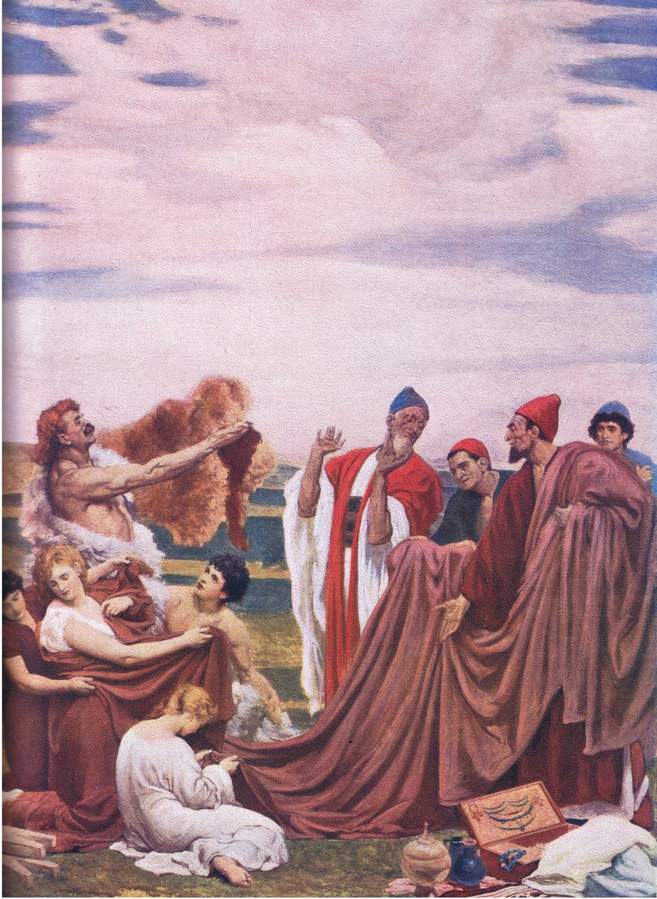 Commercianti Fenici della costa della Britannia (litografia a colori) da Frederic Leighton