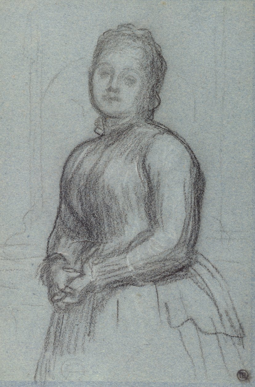 Studio per il ritratto di Hannah, contessa di Rosebery, c.1880 (gesso su carta) da Frederic Leighton
