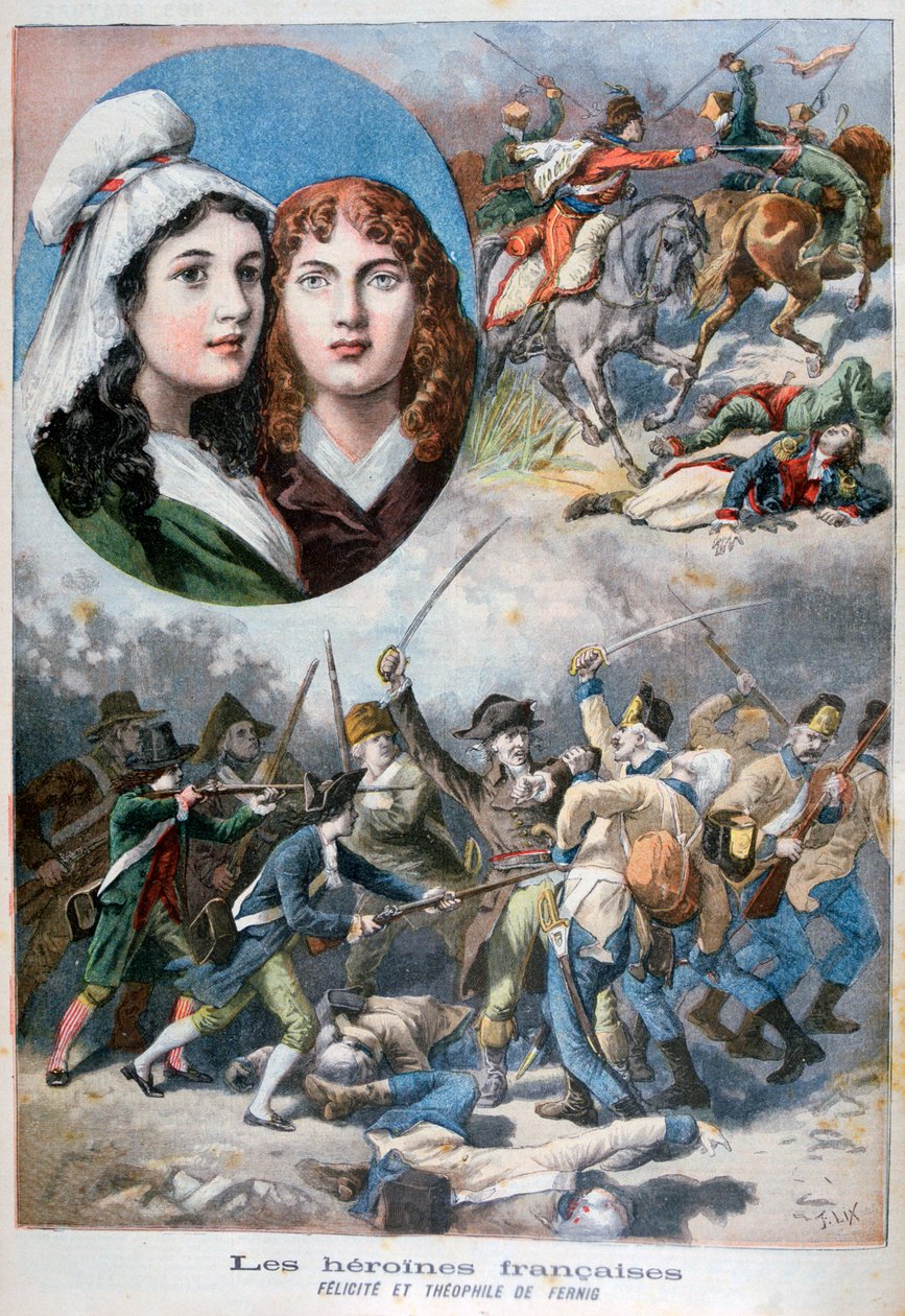 Felicite e Theophile de Fernig, eroine francesi, 1792, 1894 da Frederic Lix