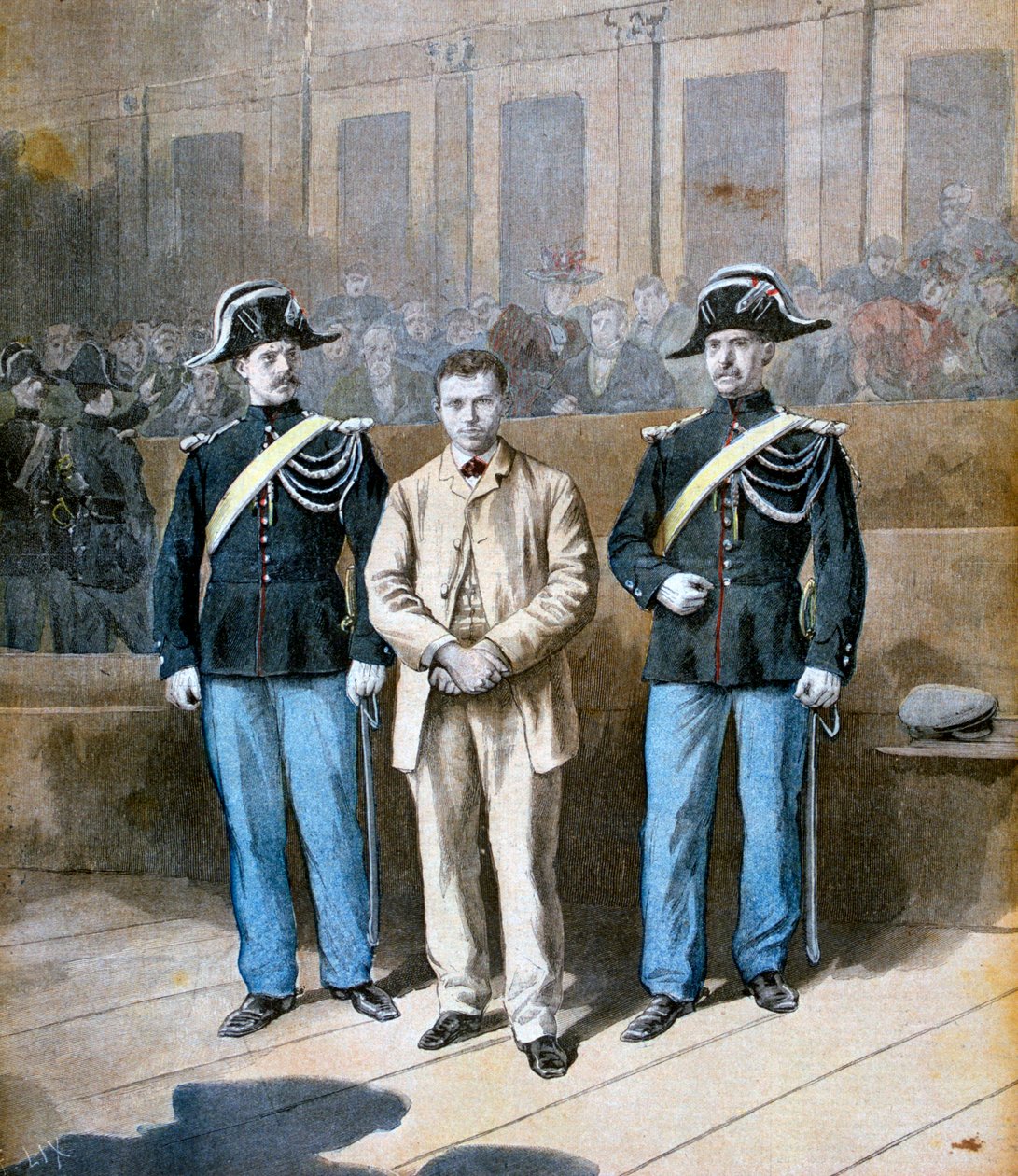 Processo di Sante Jeronimo Caserio, anarchico e assassino italiano, 1894 da Frederic Lix