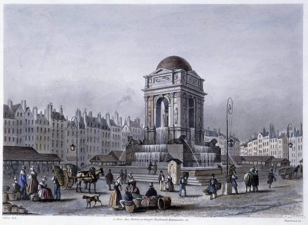 Fontana degli Innocenti - in "Paris en 1832" di Martens da Frederic Martens