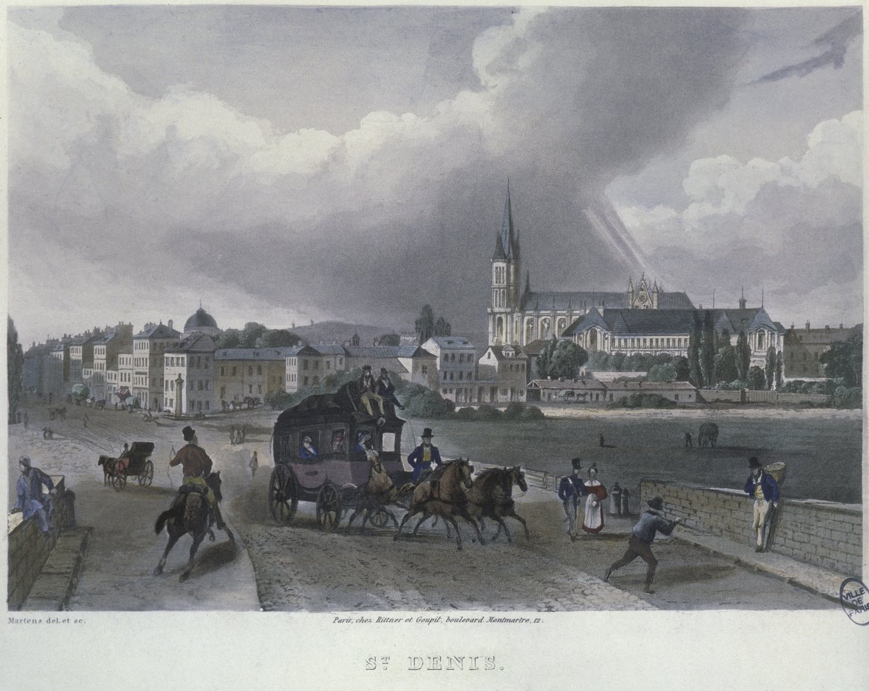 La città di St. Denis, inciso da Frederic Martens, 1832 da Frederic Martens
