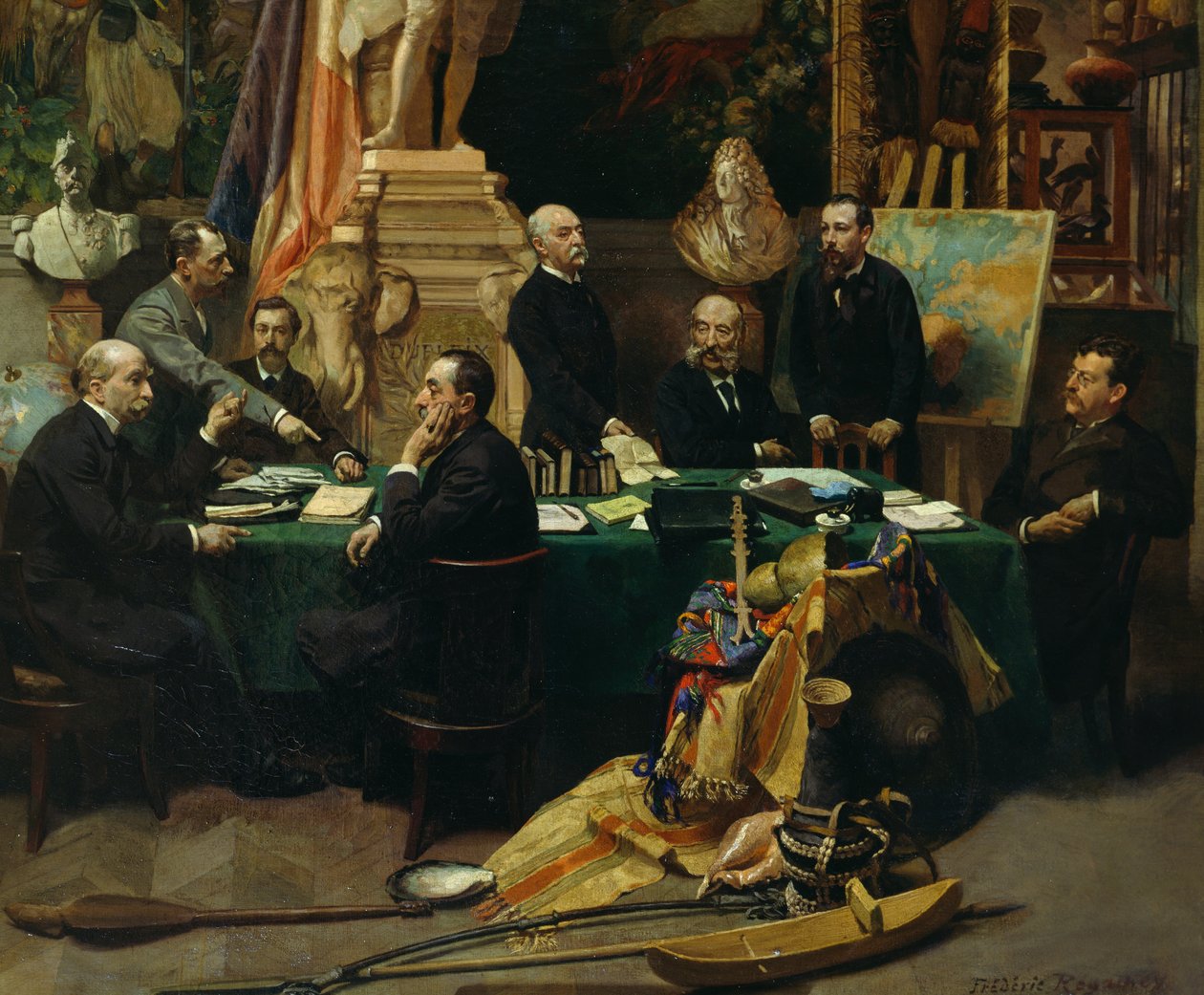 Jules Ferry (1832-1893) accoglie i delegati delle colonie nel novembre 1892 da Frederic Regamey