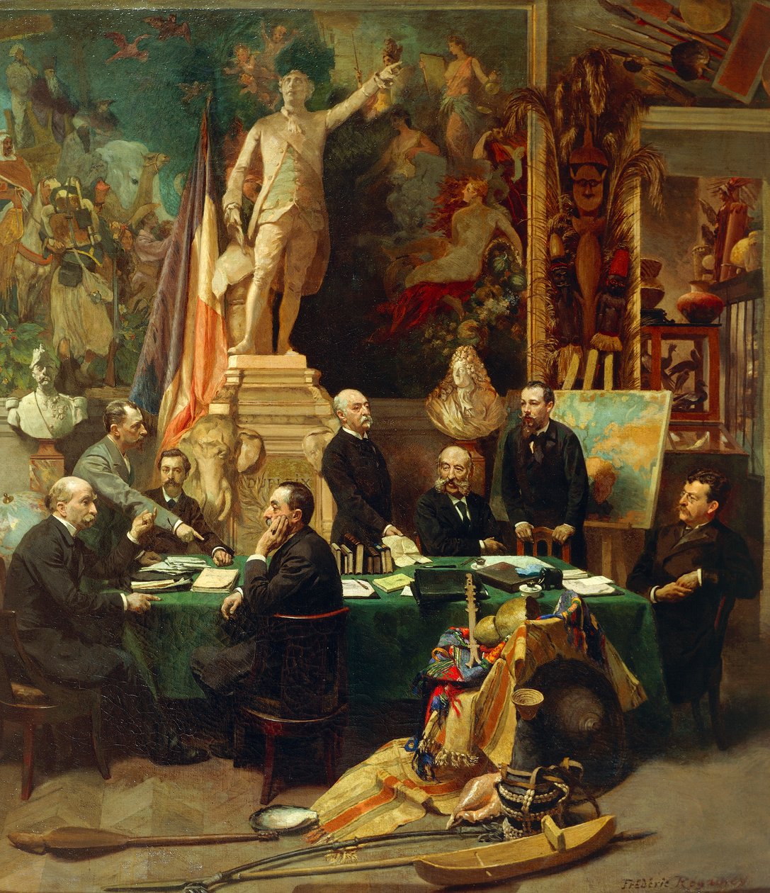 Jules Ferry che riceve i delegati delle colonie nel novembre 1892 da Frederic Regamey