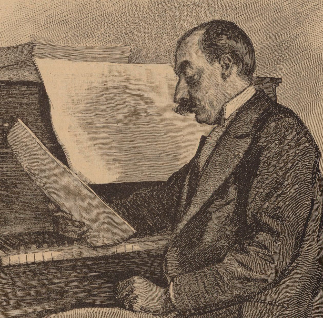 Ritratto del pianista e compositore André Messager 1853-1929, 1891 da Frederic Regamey