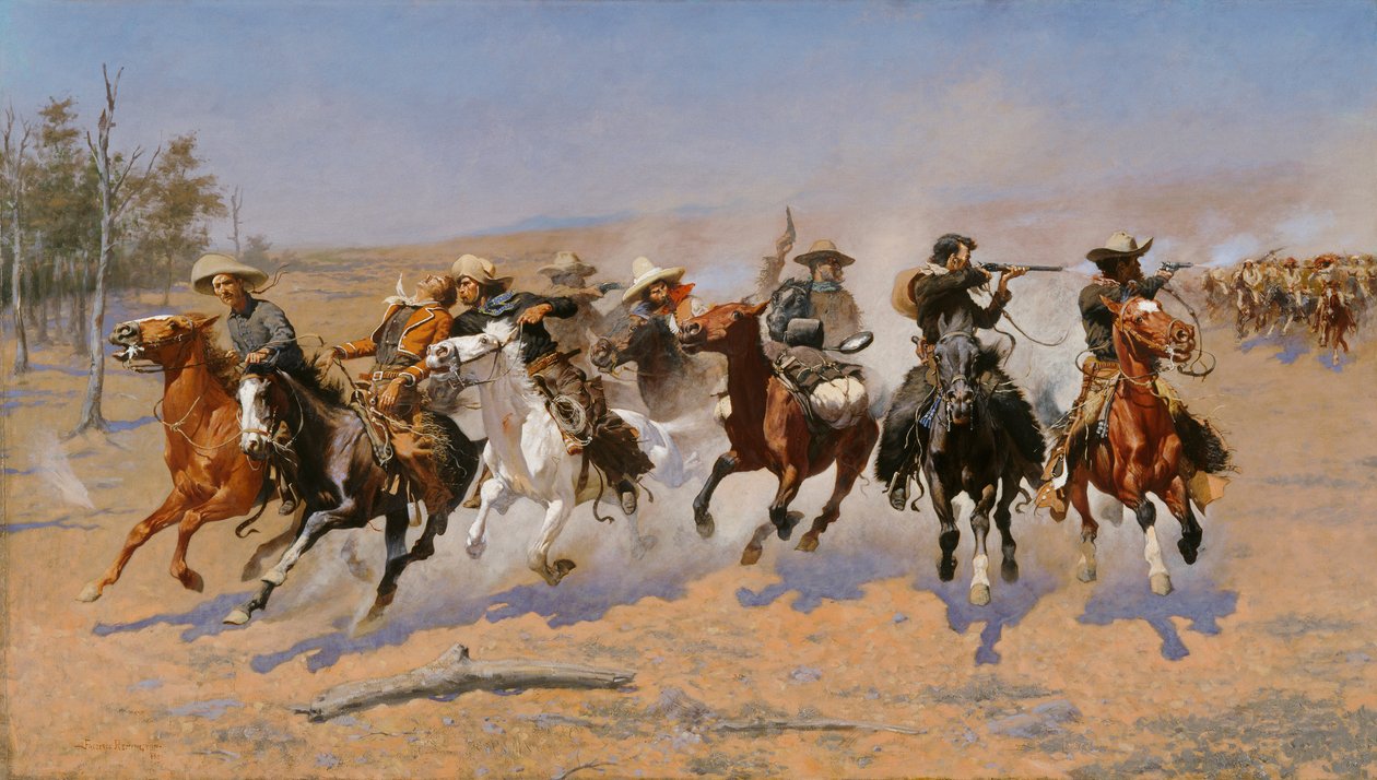 Una corsa al legname da Frederic Remington