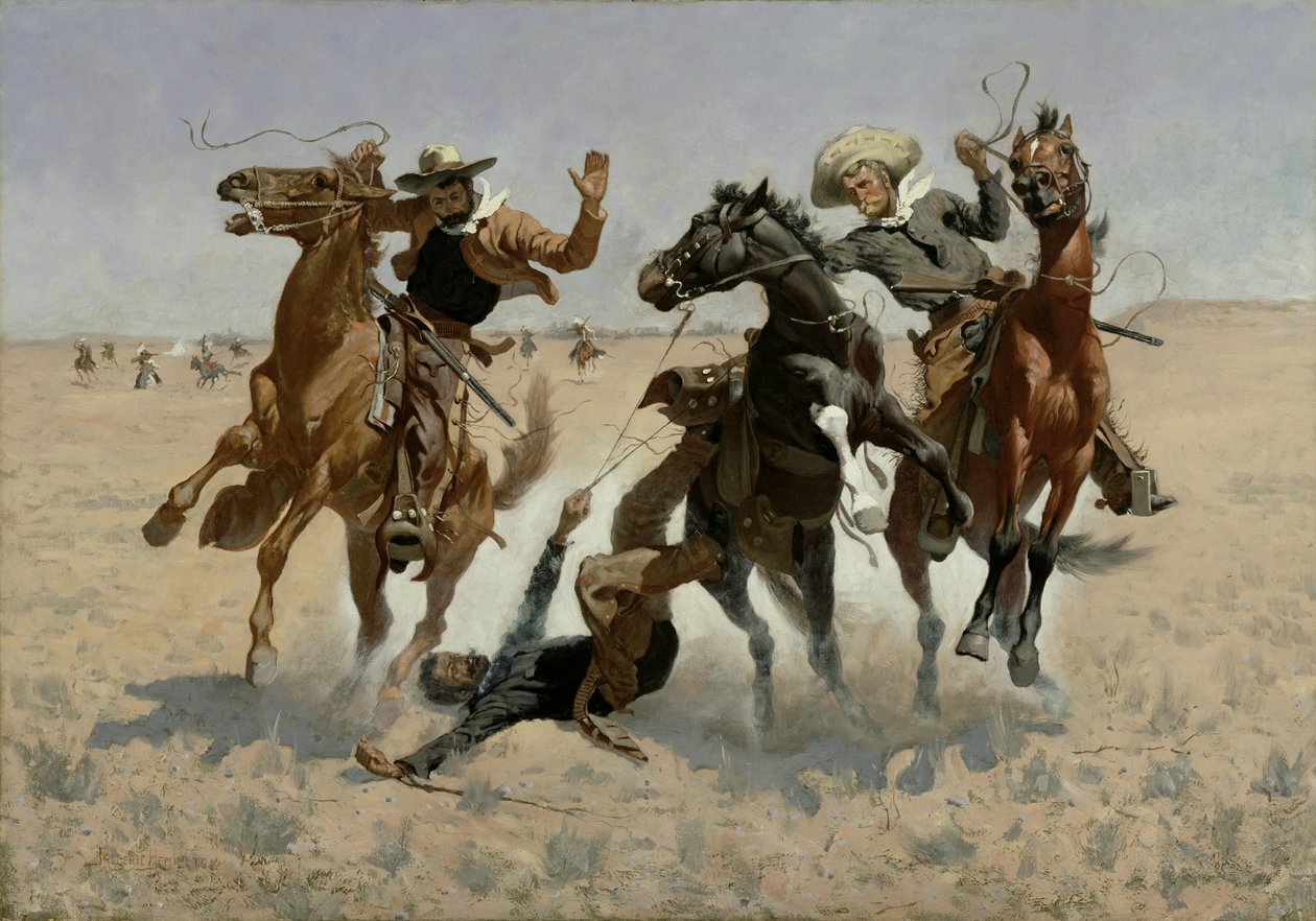Aiutare un Compagno (Oltre Ogni Chirurgia) 1889-90 da Frederic Remington