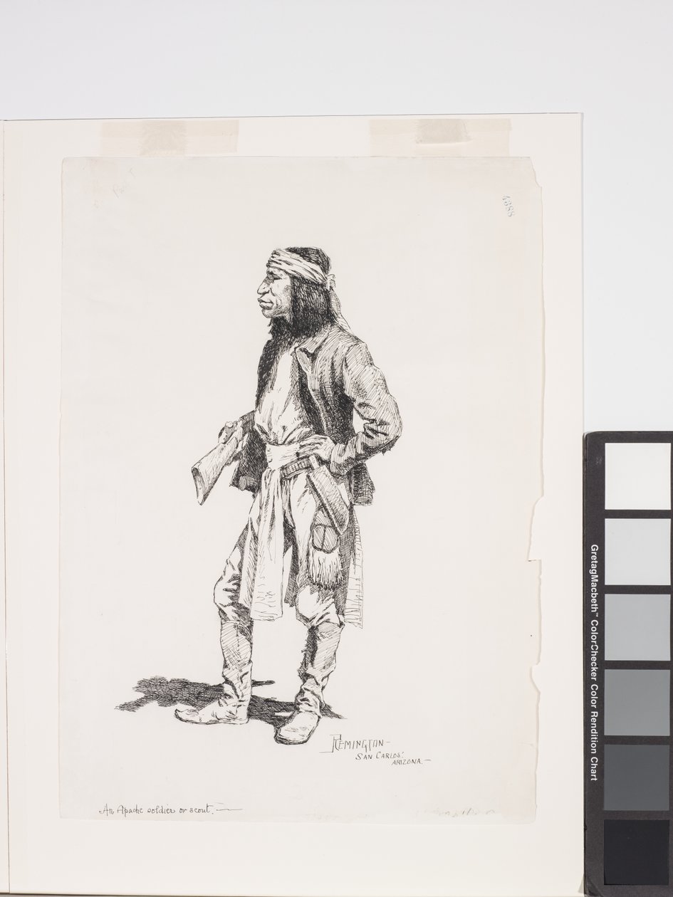 Un soldato Apache, o scout da Frederic Remington
