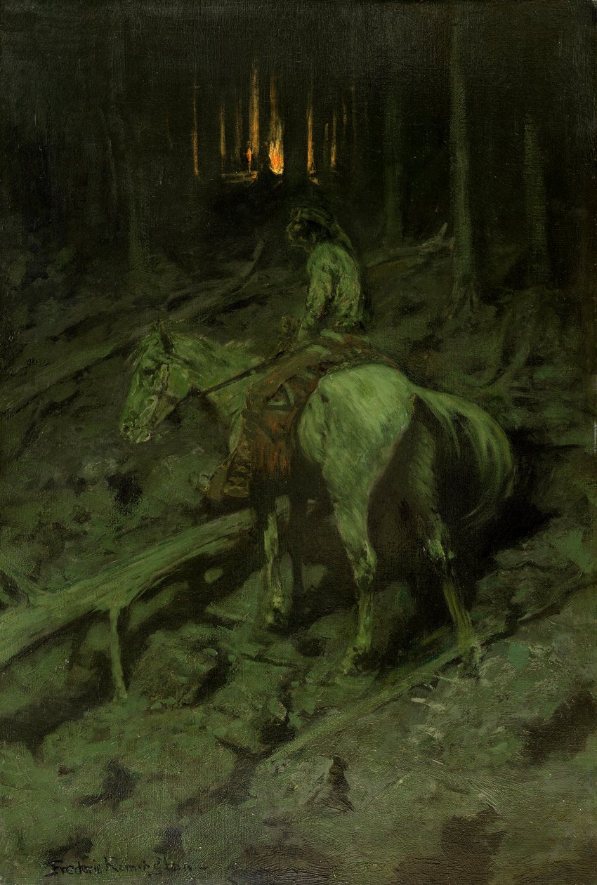 Segnale di fuoco Apache da Frederic Remington