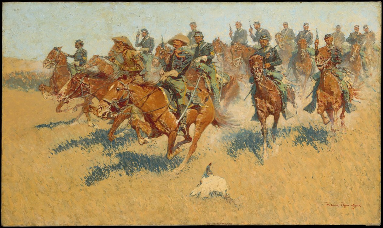 Carica di cavalleria nelle pianure del sud da Frederic Remington