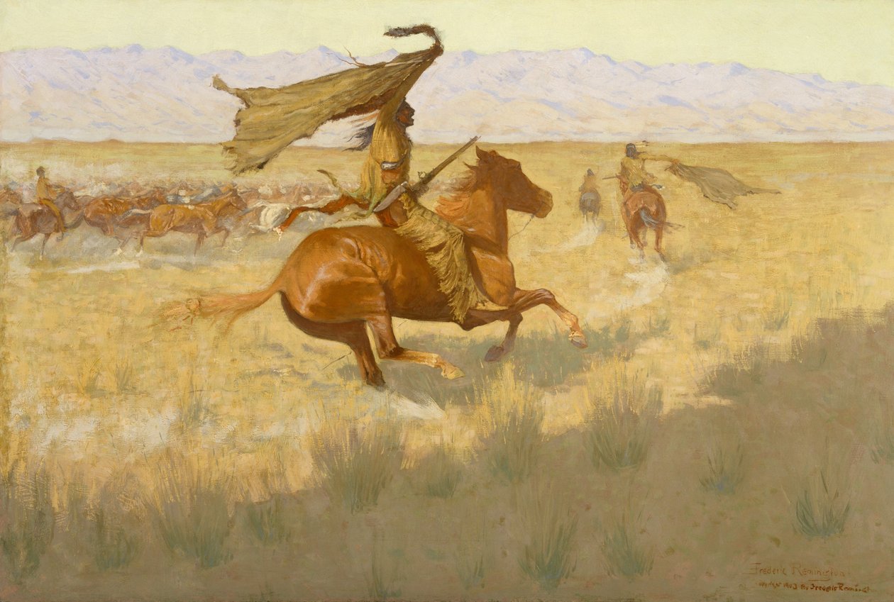 Cambio di proprietà (The Stampede; Ladri di cavalli) da Frederic Remington