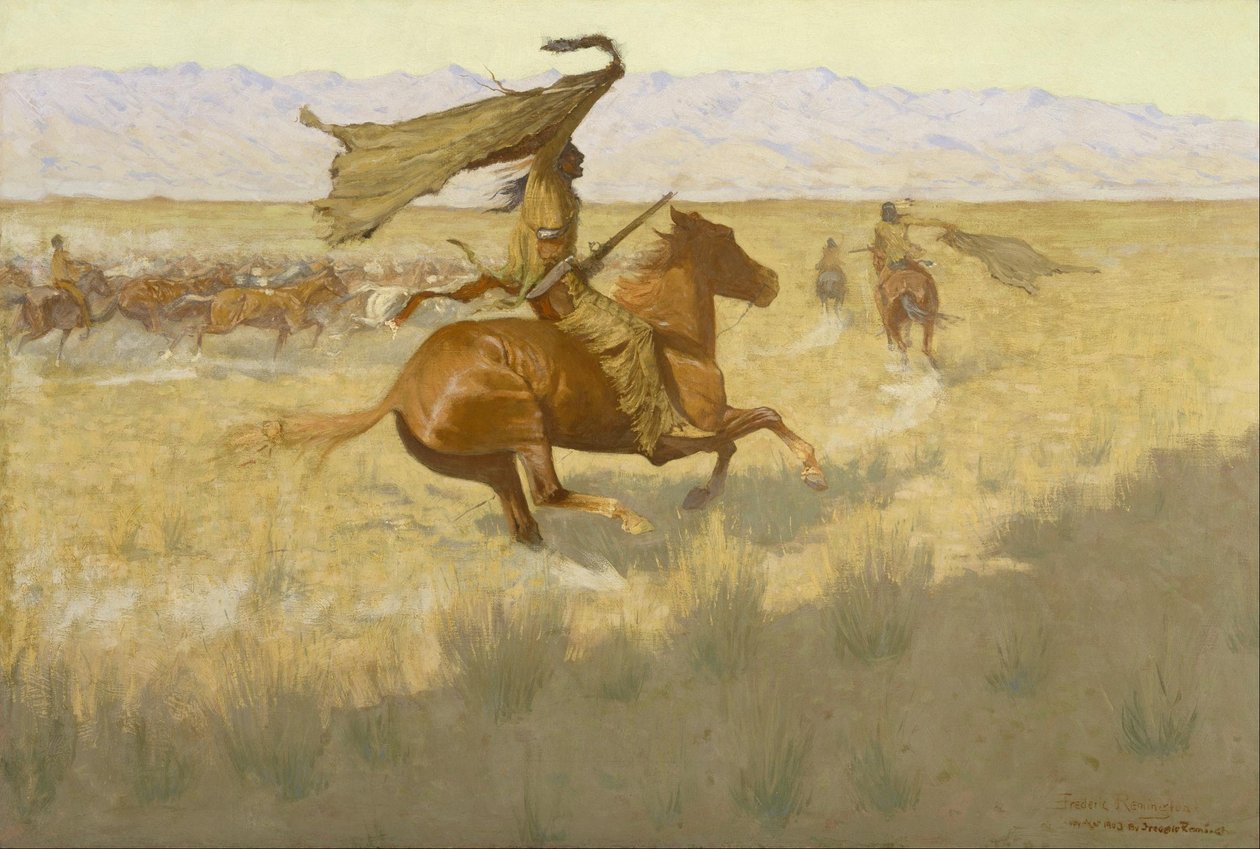 Cambio di proprietà (The Stampede; Ladri di cavalli) da Frederic Remington