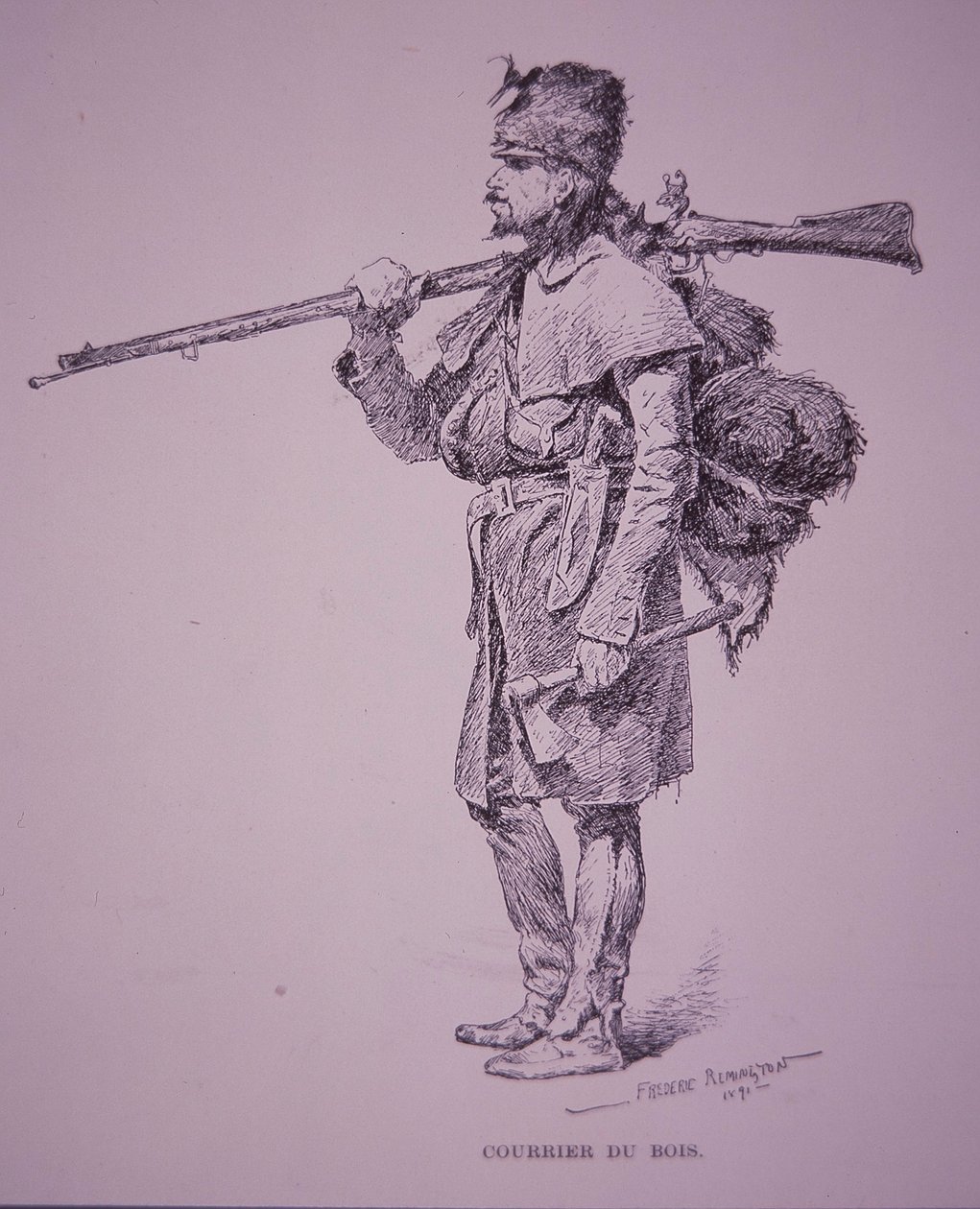 Trapper franco-canadese Coureur du Bois da Frederic Remington