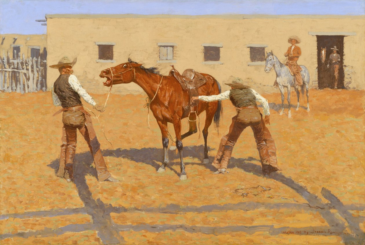 Il suo primo Leson, 1903, di Frederic S. Remington da Frederic Remington