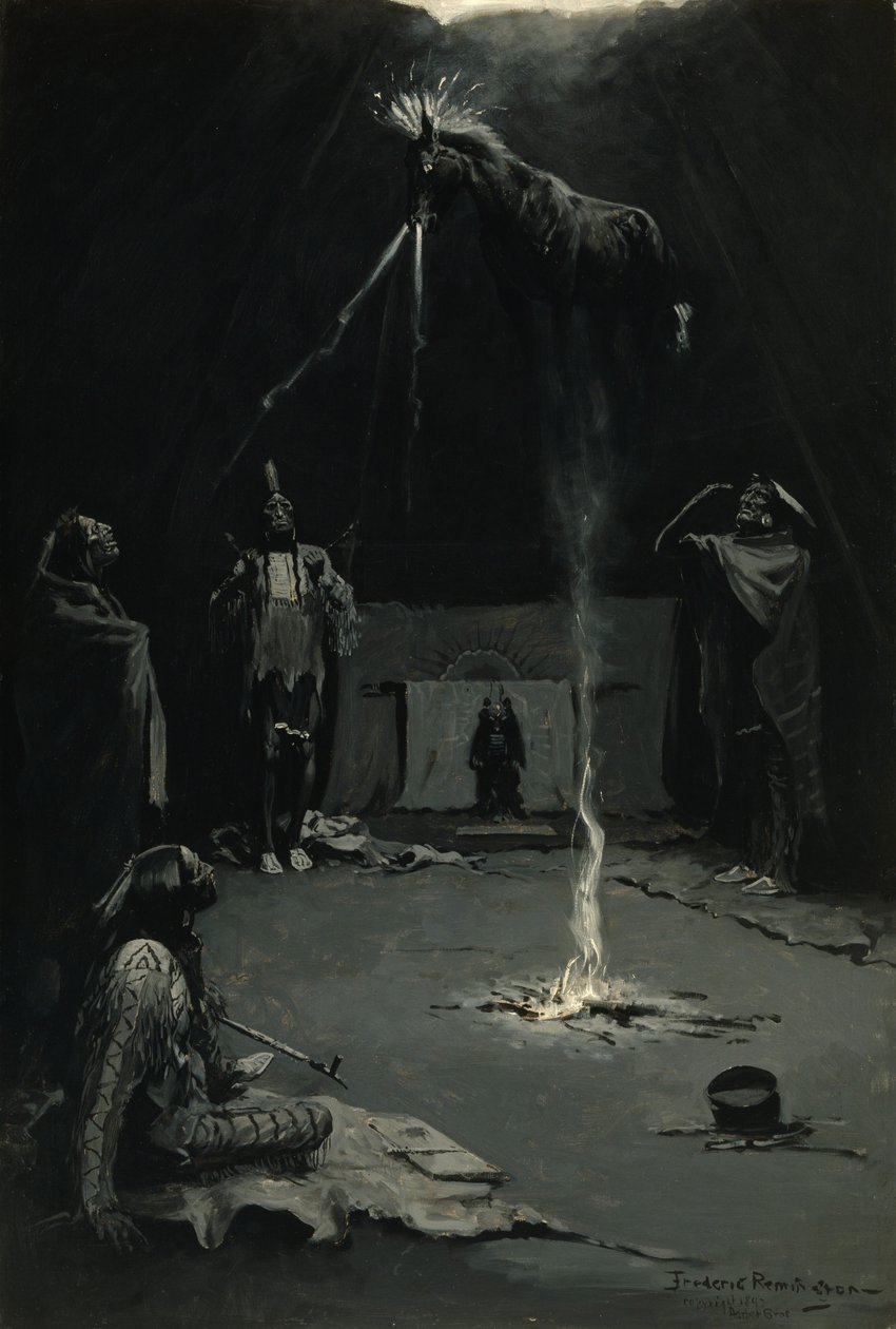 Dio del fuoco indiano (Il viaggio del cavallo della medicina) da Frederic Remington
