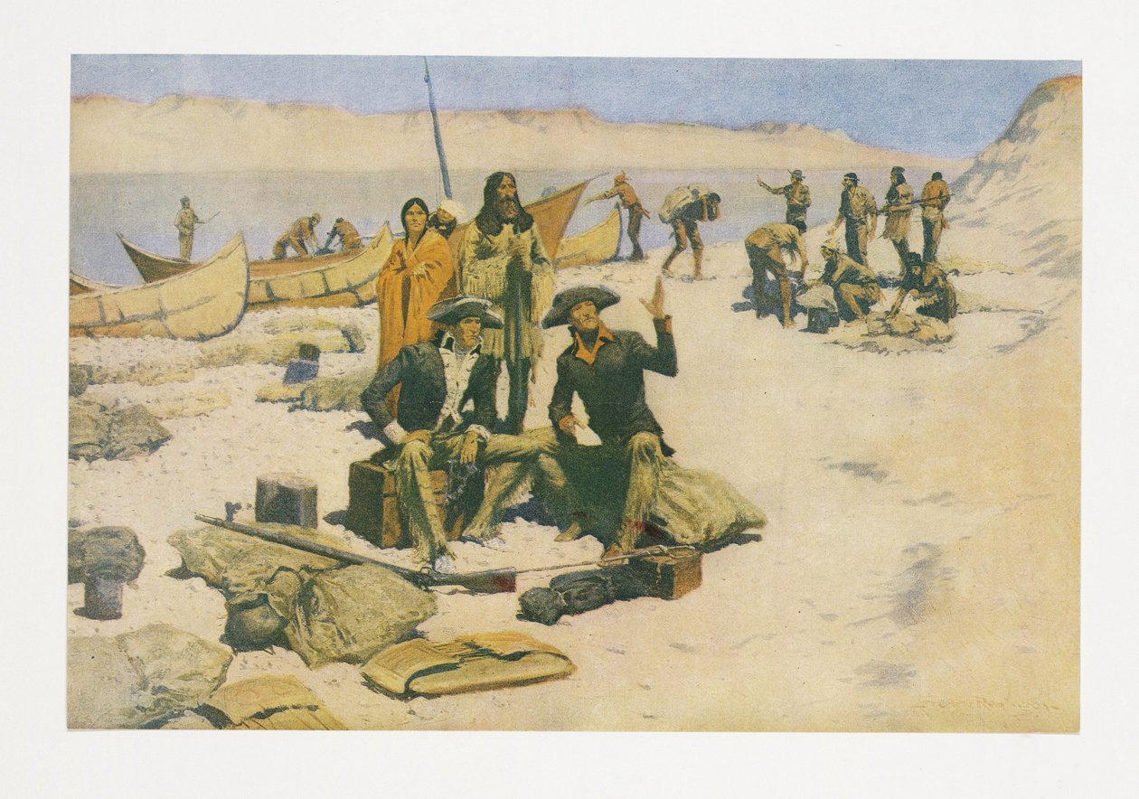 Lewis e Clark, da Colliers Magazine, pub. 1906 da Frederic Remington